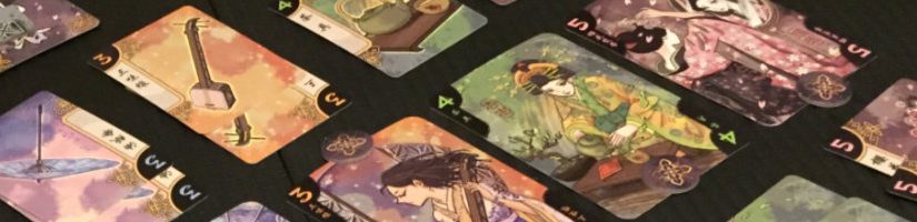 Hanamikoji mid game card layout