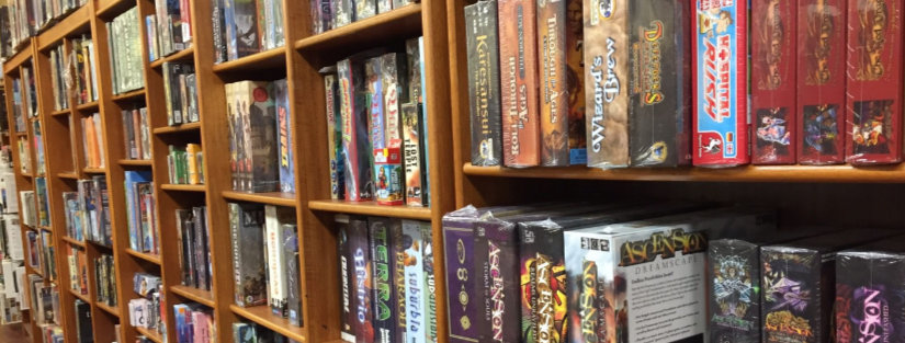 Game store shelves