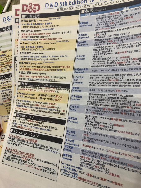 5e Japanese Reference Guide