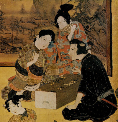 A scene of sugoroku being played from the Hikone screen. 盤双六で遊ぶ様子