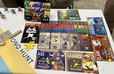 Booth showing the game Kemono Hunt